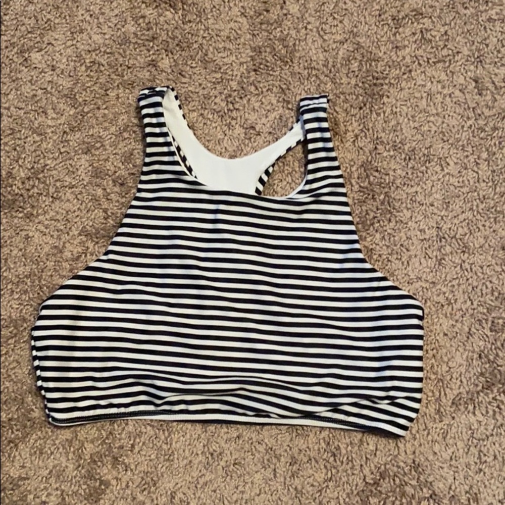 Striped swim top